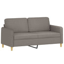sofasæt 3 dele med hynder stof gråbrun
