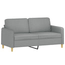 sofasæt 3 dele med puder stof lysegrå