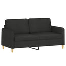 sofasæt 3 dele med puder stof sort