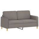 sofasæt 3 dele med puder stof gråbrun
