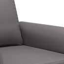 sofasæt 3 dele med hynder kunstlæder grå