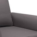 sofasæt 3 dele med puder kunstlæder grå