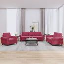 sofasæt 2 dele med hynder velour vinrød