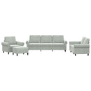 sofasæt 4 dele med hynder velour lysegrå