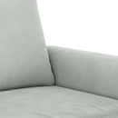 sofasæt 4 dele med hynder velour lysegrå