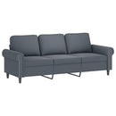sofasæt 4 dele med hynder velour mørkegrå