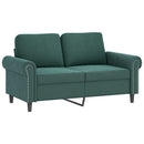sofasæt 4 dele med hynder velour mørkegrøn