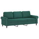 sofasæt 4 dele med hynder velour mørkegrøn