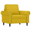 sofasæt 4 dele med hynder velour gul