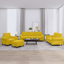 sofasæt 4 dele med hynder velour gul