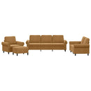 sofasæt 4 dele med hynder velour brun