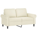 sofasæt 4 dele med hynder velour cremefarvet