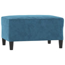 sofasæt 4 dele med hynder velour blå