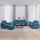 sofasæt 4 dele med hynder velour blå