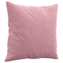 sofasæt 3 dele med puder velour lyserød