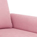 sofasæt 3 dele med puder velour lyserød