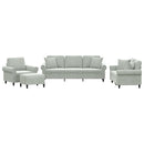 sofasæt 4 dele med puder velour lysegrå