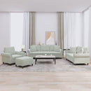 sofasæt 4 dele med puder velour lysegrå