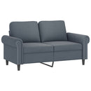sofasæt 4 dele med puder velour mørkegrå