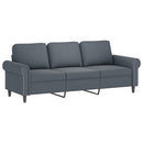 sofasæt 4 dele med puder velour mørkegrå