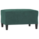 sofasæt 4 dele med puder velour mørkegrøn