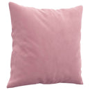 sofasæt 4 dele med puder velour lyserød