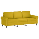 sofasæt 4 dele med puder velour gul