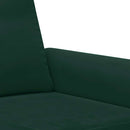 sofasæt 3 dele med hynder velour mørkegrøn