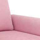 sofasæt 3 dele med hynder velour lyserød