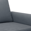 sofasæt 2 dele med puder velour mørkegrå