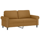 sofasæt 2 dele med puder velour brun