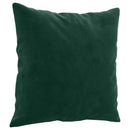sofasæt 3 dele med puder velour mørkegrøn