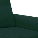 sofasæt 3 dele med puder velour mørkegrøn