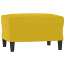 sofasæt 3 dele med hynder velour gul