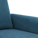 sofasæt 3 dele med hynder velour blå