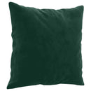 sofasæt 2 dele med puder velour mørkegrøn