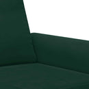 sofasæt 2 dele med puder velour mørkegrøn