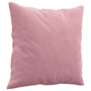 sofasæt 2 dele med puder velour lyserød
