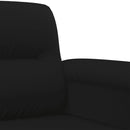 sofasæt 3 dele med hynder mikrofiberstof sort