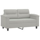 sofasæt 4 dele med hynder mikrofiberstof lysegrå