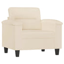 sofasæt 4 dele med hynder mikrofiberstof beige