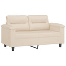 sofasæt 3 dele med puder mikrofiberstof beige