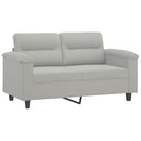 sofasæt 4 dele med puder mikrofiberstof lysegrå