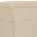sofasæt 4 dele med puder mikrofiberstof cremefarvet