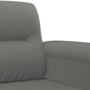 sofasæt 2 dele med hynder mikrofiberstof mørkegrå
