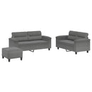 sofasæt 3 dele med hynder mikrofiberstof mørkegrå