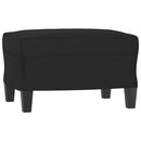 sofasæt 3 dele med hynder mikrofiberstof sort