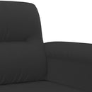 sofasæt 3 dele med hynder mikrofiberstof sort