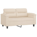 sofasæt 3 dele med hynder mikrofiberstof beige