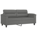 sofasæt 3 dele med puder mikrofiberstof mørkegrå